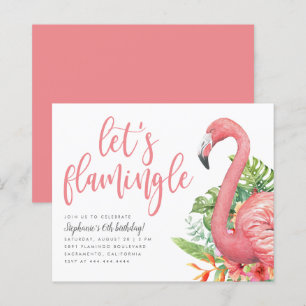 Papier Budget Flamant rose tropical Flamingle Anniversair