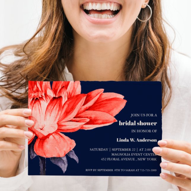 Papier BUDGET Fleur Fleurie Orange Nuit Mariage (Créateur téléchargé)