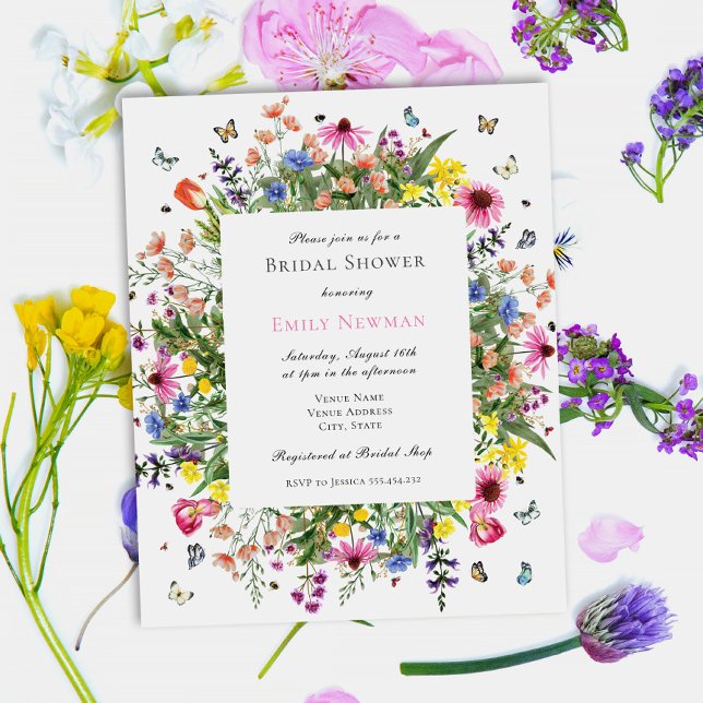 Papier Budget Fleur sauvage d'été Fête des mariées floral (Créateur téléchargé)