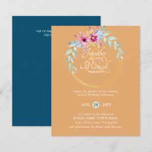 Papier BUDGET Fleurs d'été Invitations de mariage