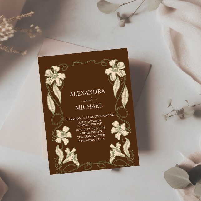 Papier Budget Floral Art Nouveau Mariage (Créateur téléchargé)