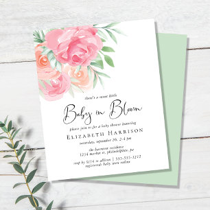 Papier Budget Floral Baby in Bloom Shower Invitation