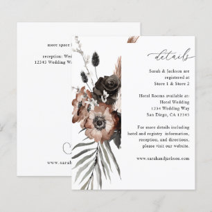 Papier Budget Floral Boho Détails Noir & Naturel
