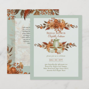 Papier Budget Floral Boho Terracotta Sage Tea Party Événe