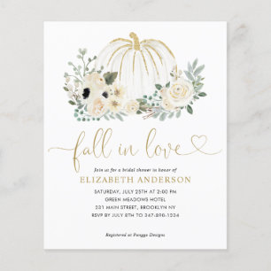 Papier Budget Floral Chute en Amour Citrouille Fête des m