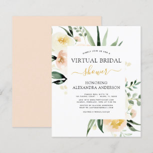 Papier Budget Floral Fête des mariées virtuelle rose
