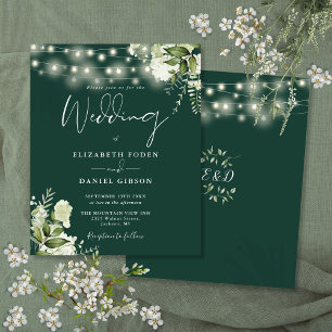 Papier Budget Floral Lumières Emerald Faire-part de maria