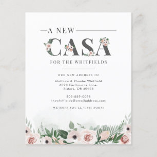 Papier Budget Floral New Casa Moving Faire-part