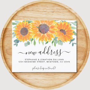 Papier Budget Floral Nouvelle adresse Moving Faire-part