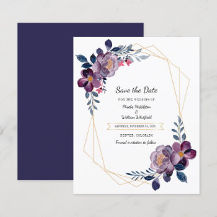 Papier Budget Floral Purple Géométrique Enregistrer La Da
