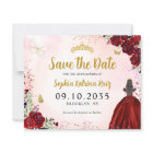 Budget Floral Red Gold Quinceanera Enregistrer la 