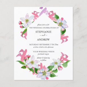Papier Budget Floral Rose Blossom Printemps Mariage