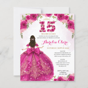 Papier BUDGET Florale Rose Princesse Coquette Quinceanera