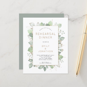 Papier Budget Foliage Mariage Répétition Dîner Invitation