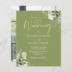 Papier Budget Folift Moss Green Photo Faire-part de maria