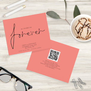 Papier Budget Forever QR code Coral Rose Enregistrer la d