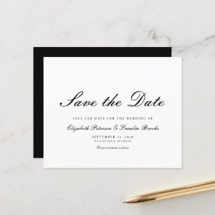 Papier Budget Formal Black White Wedding Enregistrer La D
