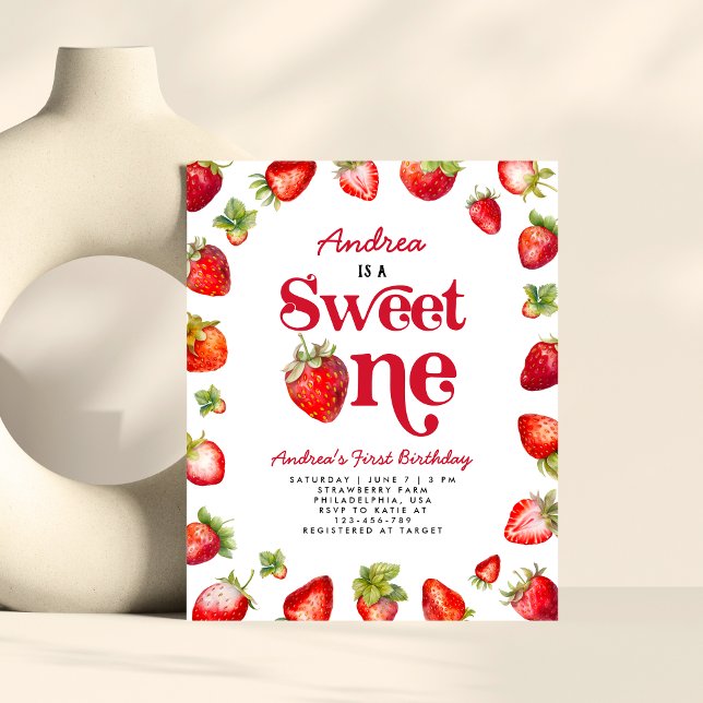 Papier Budget Framboise sucré un premier anniversaire fil (Créateur téléchargé)