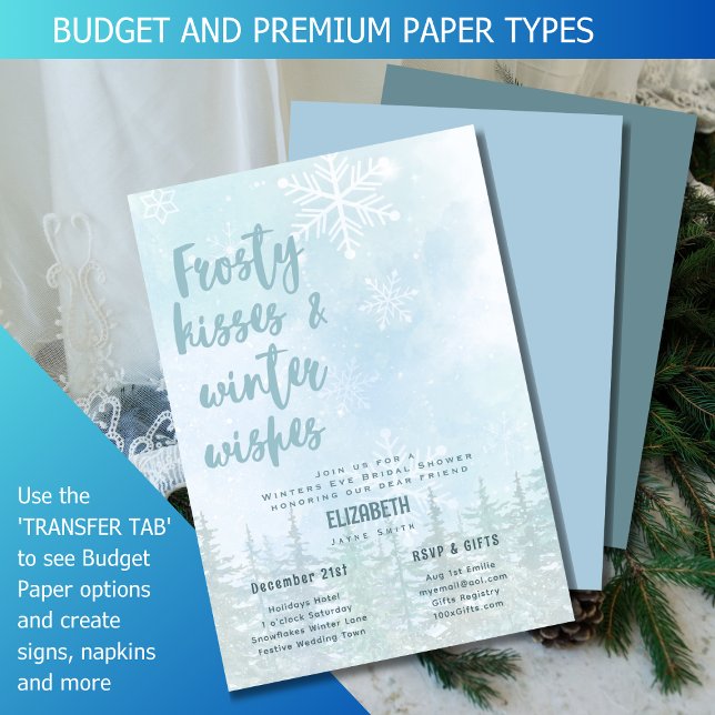 Papier BUDGET Frosty Baisers dans la Fête des mariées des (Créateur téléchargé)
