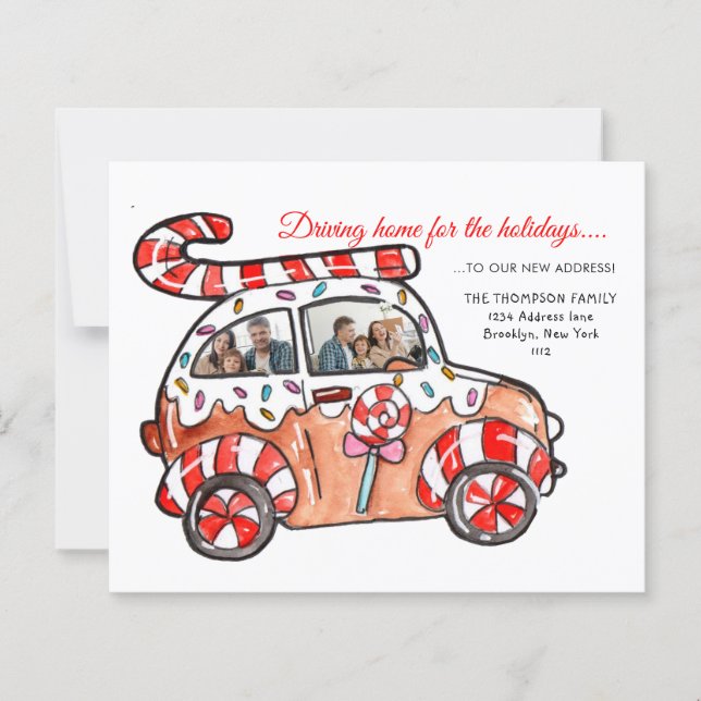 Papier BUDGET Fun Photo Gingerbread Car Holiday Moving (Devant)
