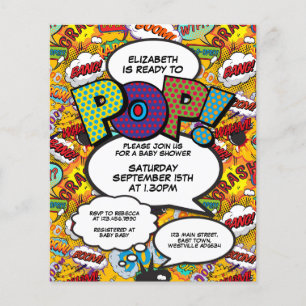 Papier Budget Fun Ready to Pop Baby shower Invitation