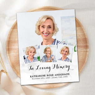 Papier Budget Funérailles 4 Photo Collage Merci de sympat