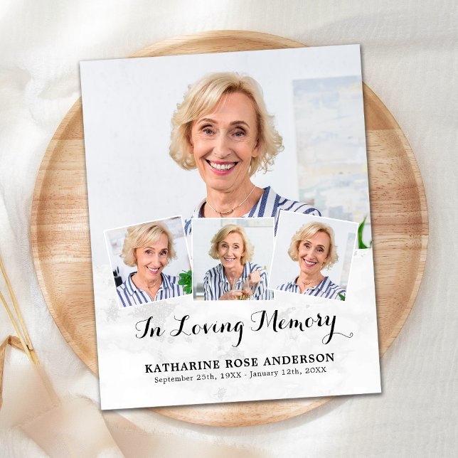 Papier Budget Funérailles 4 Photo Collage Merci de sympat (Créateur téléchargé)