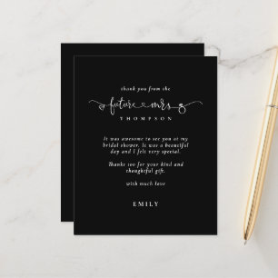 Papier Budget Futur Mme Fête des mariées Black Merci