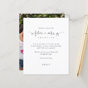 Papier Budget Futur Photo Remerciements Enterrement de Vi