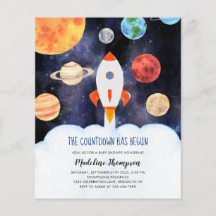 Papier BUDGET Galaxie Planètes Space Rocket Baby shower