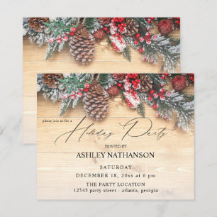 Papier Budget Garland & Berries Rustic Holiday Party