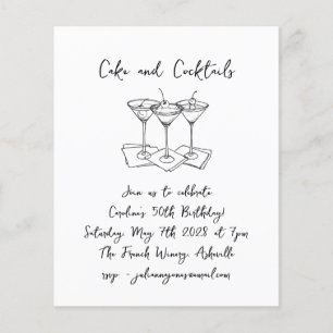 Papier Budget Gâteaux manuscrits Cocktails Anniversaire