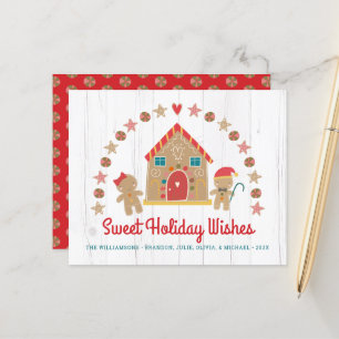 Papier Budget Gingerbread Sweet Holiday Wish Rustic Card