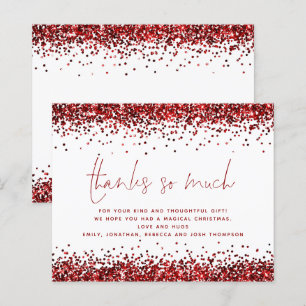 Papier Budget Glam Parties scintillant rouge Merci de Noë