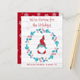 Papier Budget Gnomfor Holidays Elf Rustic Wreath Card