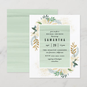 Papier Budget Gold & Aquarelle Fête des mariées florale