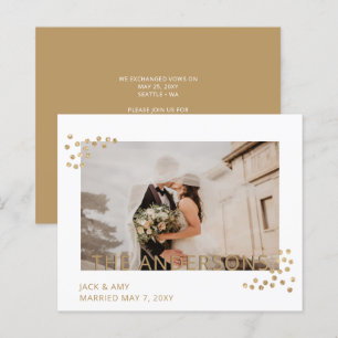 Papier Budget Gold Confetti Mariage photo Faire-part