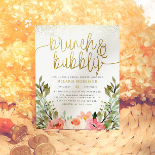 Papier Budget Gold Floral Brunch & Fête des mariées Bubbl