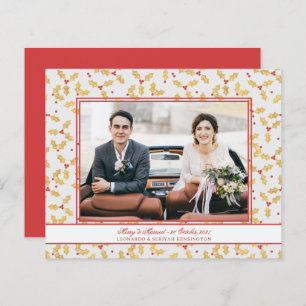 Papier Budget Gold Foil Holly Joyeux Noël Marié