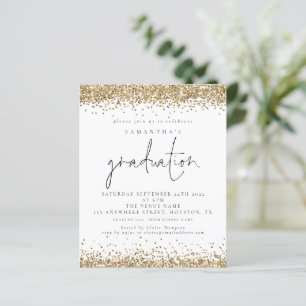 Papier Budget Gold Parties scintillant 2024 Graduation In