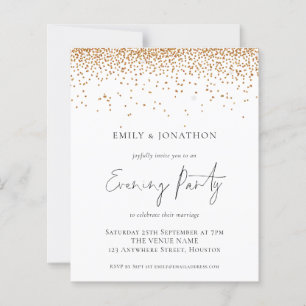 Papier Budget Gold Parties scintillant Mariage Soirée Inv