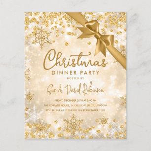 Papier Budget Gold Parties scintillant Ruban Noël hiver