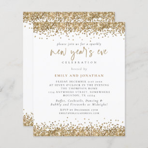 Papier Budget Gold Parties scintillant Script Nouvel An E