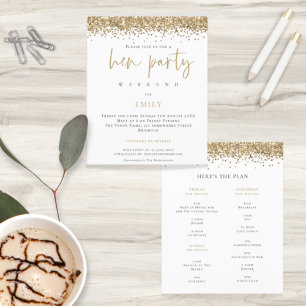 Papier Budget Gold Parties scintillant Week-end Hen Party
