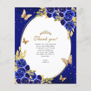 Papier BUDGET Gold Royal Bleu papillon Quinceañera Photo