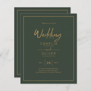 Papier BUDGET Gold Texte Script élégant moderne