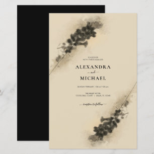 Papier Budget Golden Lavender Flowers Faire-part de maria