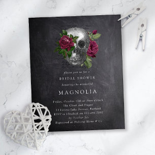 Papier Budget Gothique Floral Invitation à douche nuptial