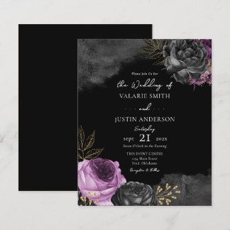 Papier Budget Gothique Purple Floral Mariage