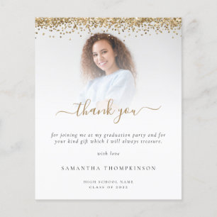 Papier Budget Grad Photo Gold Parties scintillant Merci